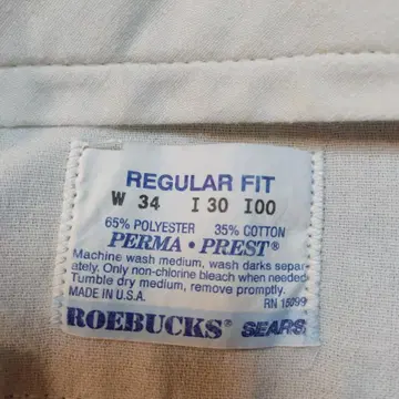 90s USA 시어스 ROEBUCKS PERMA PREST 워크 팬츠