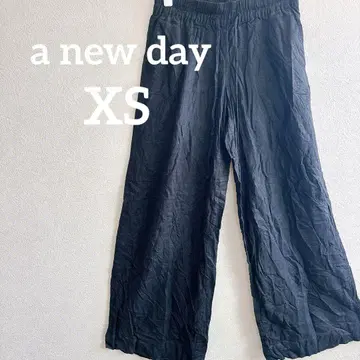 새상품급 a new day [ XS ] 아뉴데이 블랙 검정 와이드 팬츠