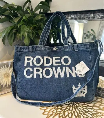 [ 새상품, 미사용 ] RODEO CROWNS 데님 토트백 숄더