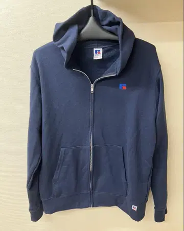 Russell Athletic 네이비 집업 후드티 L 사이즈