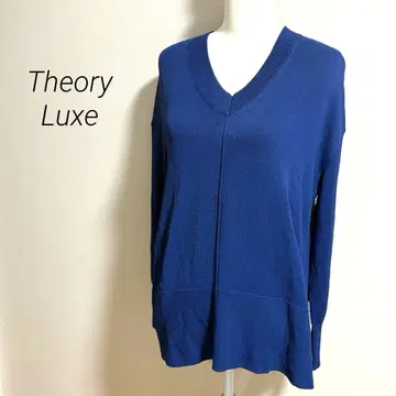 Theory luxe 파랑 V넥 니트 스웨터 긴팔 38