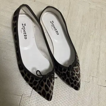 Repetto 레오파드 무늬 플랫슈즈 37