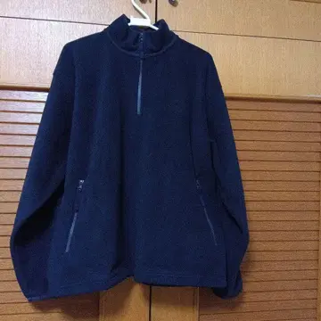 SEA 플리스 하프 지퍼 풀오버 네이비