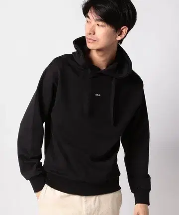 A.P.C 맨투맨 풀오버 후디 후드티 블랙 L 사이즈