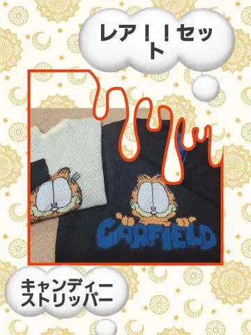 캔디 스트리퍼 x 가필드 스웨터 니트 화이트 블랙 2