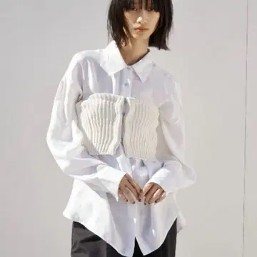mall bustier white 완판템 gem.