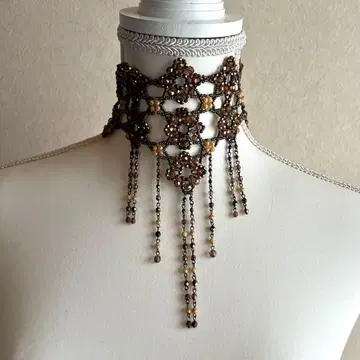 FRIED Paris 목걸이 초커 브라운 앤티크 imac