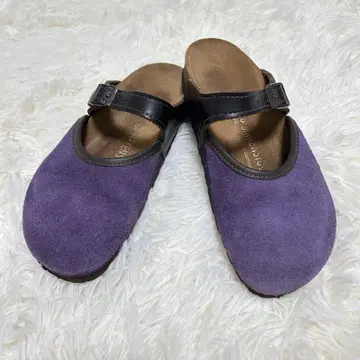 레어 버켄스탁 애스콧 퍼플 23cm 스트랩 스웨이드