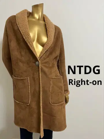 [ 4019 ] NTDG Right-on 무스탕 롱 코트