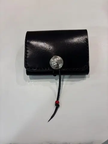 남성용 새들 레더 동전 지갑 컴팩트 지갑 블랙 고로즈