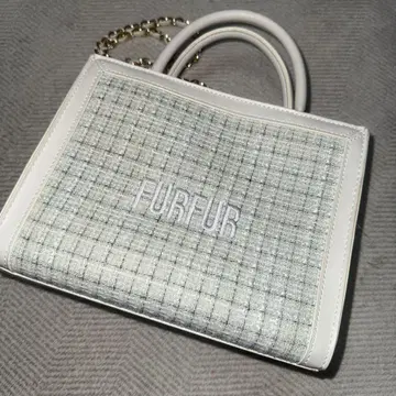 FURFUR 트위드 로고 토트백 민트