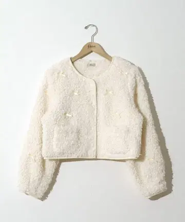 [택 포함 새상품] ribbon boa jacket ~ 리본 보아 자켓