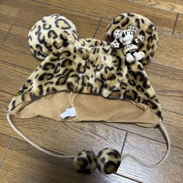 디즈니 레오파드 무늬 캡 미니 마우스 포함