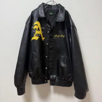 A.F.G.K. 가죽 자켓 블랙 A few good kids S