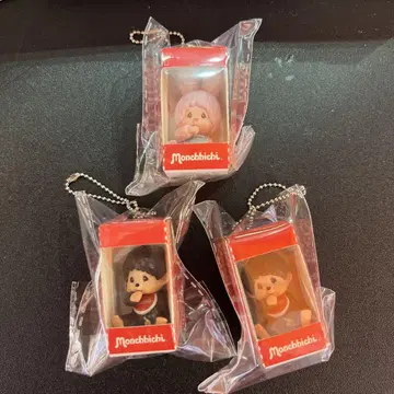 몽치치 앉은 패키지 피규어 키체인 전 3종 컴플리트