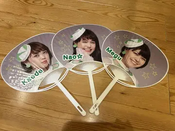 Negicco 부채 세트 Kaede Nao Megu