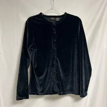 90s Velvet Button up Top