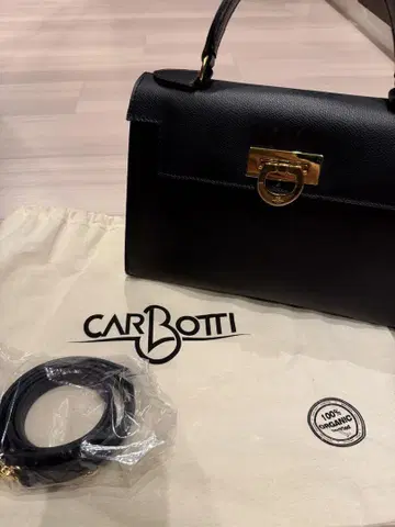 [ 새상품급 ] 카르보티 CARBOTTI 블랙 가죽 핸드백