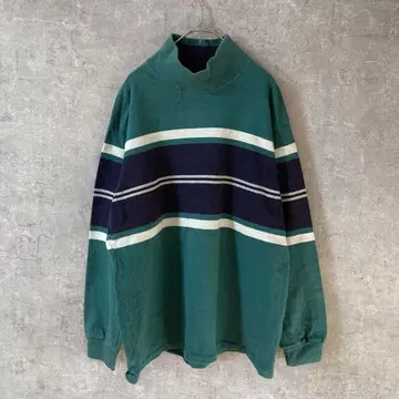 USA 제조 90s L.L.BEAN 하이넥 맨투맨 보더 M 사이즈