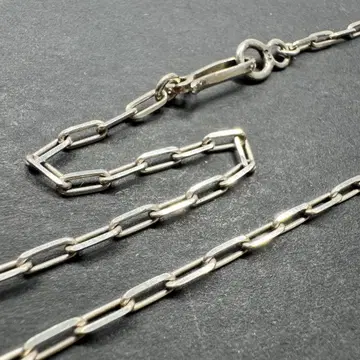 [ 45cm silver925 ] 빈티지 컷 아즈키 체인 목걸이