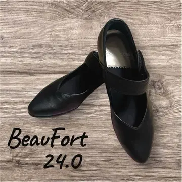 새상품급 컴포트 슈즈 BeauFort 블랙 펌프스 24.0 관혼상제