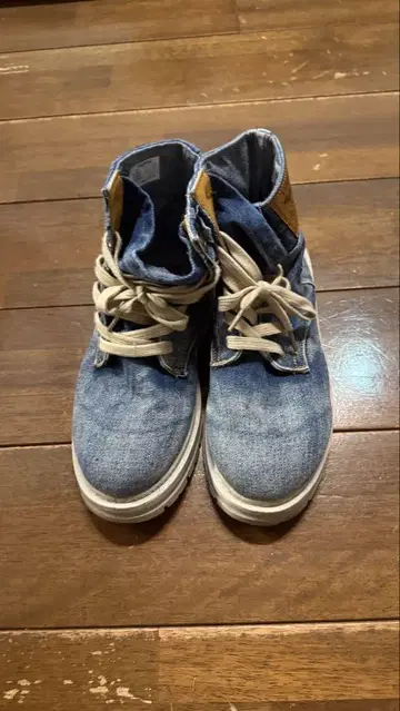 데님 하이컷 스니커즈