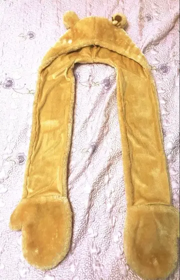 디즈니 푸우 장갑 팬캡 머플러캡