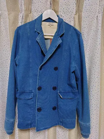 MSQUARED 데님 블루 더블 브레스트 자켓