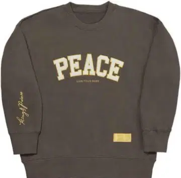 PEACE 로고 맨투맨 다크 그레이