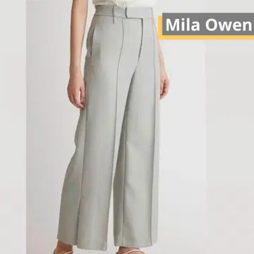Mila Owen 밑단 벤츠 뒷밴딩 와이드 팬츠