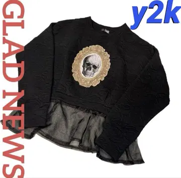 y2k Archive 'GLAD NEWS' skull 트레이닝복 스컬