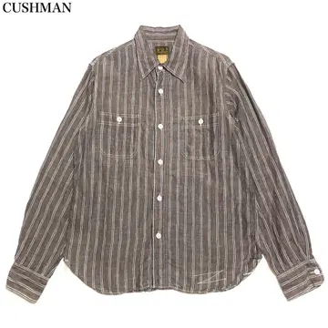 CUSHMAN/쿠시맨 '린넨 스트라이프 워크 셔츠'