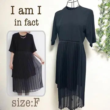 아이암아이 I am I 인팩트 플리츠 원피스 포멀 블랙