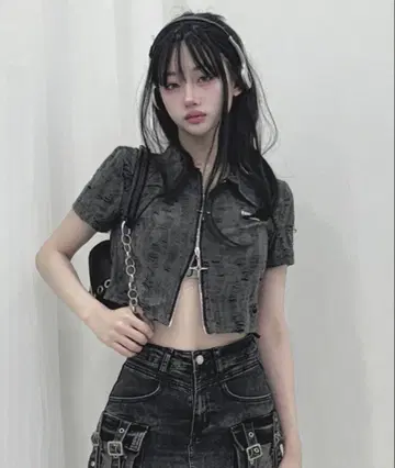 KsG 데미지 더블 지퍼 폴로 상의
