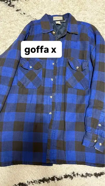 Open Trails 퀼팅 파랑 블랙 체크 플란넬 셔츠 L 사이즈