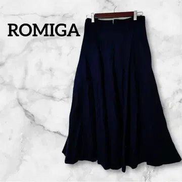 새상품급 ROMIGA 네이비 플레어 롱 스커트 A라인 스커트