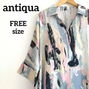 [ 새상품 택 포함 ] antiqua 안티카 수채화 아트 롱 원피스