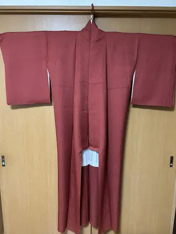 이로무지 기모노 이중 기모노 순수 실크 톨 사이즈
