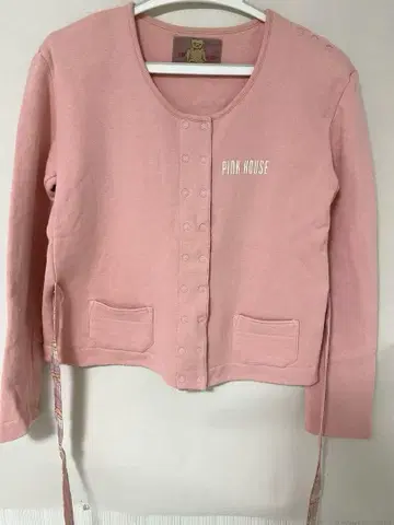 PINK HOUSE 핑크 맨투맨 원단 가디건