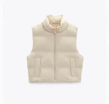 ZARA 숏 퀼트 베스트 다운 베스트