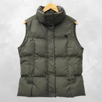 아바크롬비&피치 다운 풀 집업 베스트 자켓 L 카키