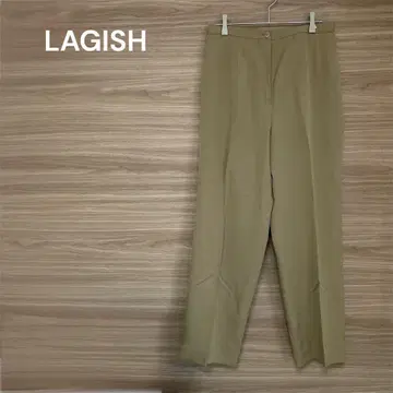 LAGISH [ 15/실측치수 M~L ] 카키 슬랙스 허리밴딩 울