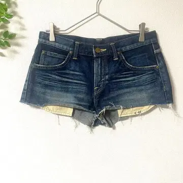 LEE 데님 숏팬츠 컷오프 데미지 가공 프린지 S 일본제
