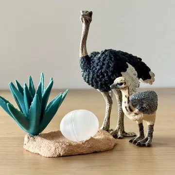 슐라이히 Schleich 타조 부자 둥지 세트