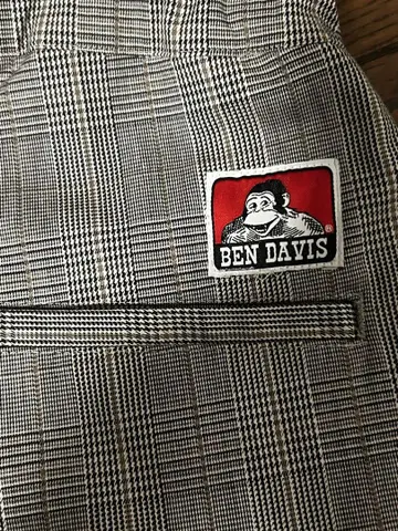 BEN DAVIS 체크 무늬 팬츠