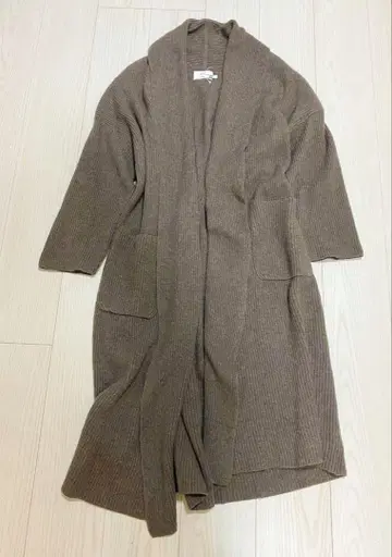 1er 브라운 롱 가디건 코디건 프리미어 아론디스망