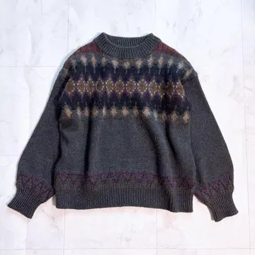 폴로 랄프로렌 노르딕 무늬 알파카 혼방 니트