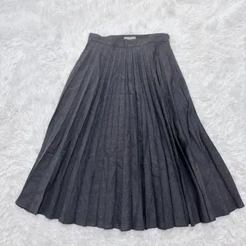 MARGARET HOWELL 아코디언 플리츠 스커트 체크