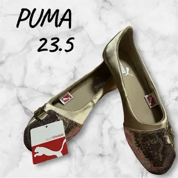 [ 미사용 새상품 ] PUMA 골드 플랫슈즈 23.5 스팽글
