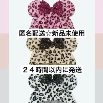 디즈니 팬캡 레오파드 무늬 표범 무늬 핑크 세트 레오파드 미니